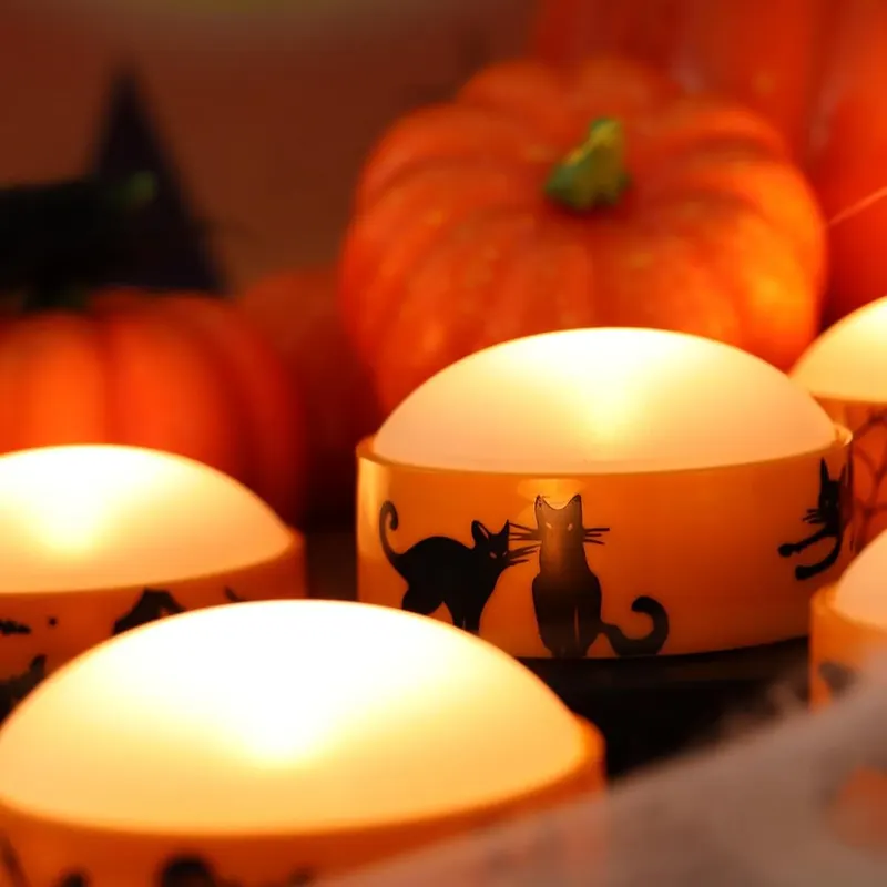 CANDLE CHOICE 4 Halloween Battery LED Jack-O-Lantern Pumpkin Lights – Light up you Halloween pumpkins