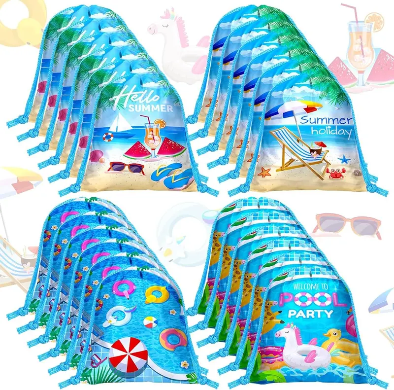 Capoda 24 Pcs Pool Party Favors Drawstring