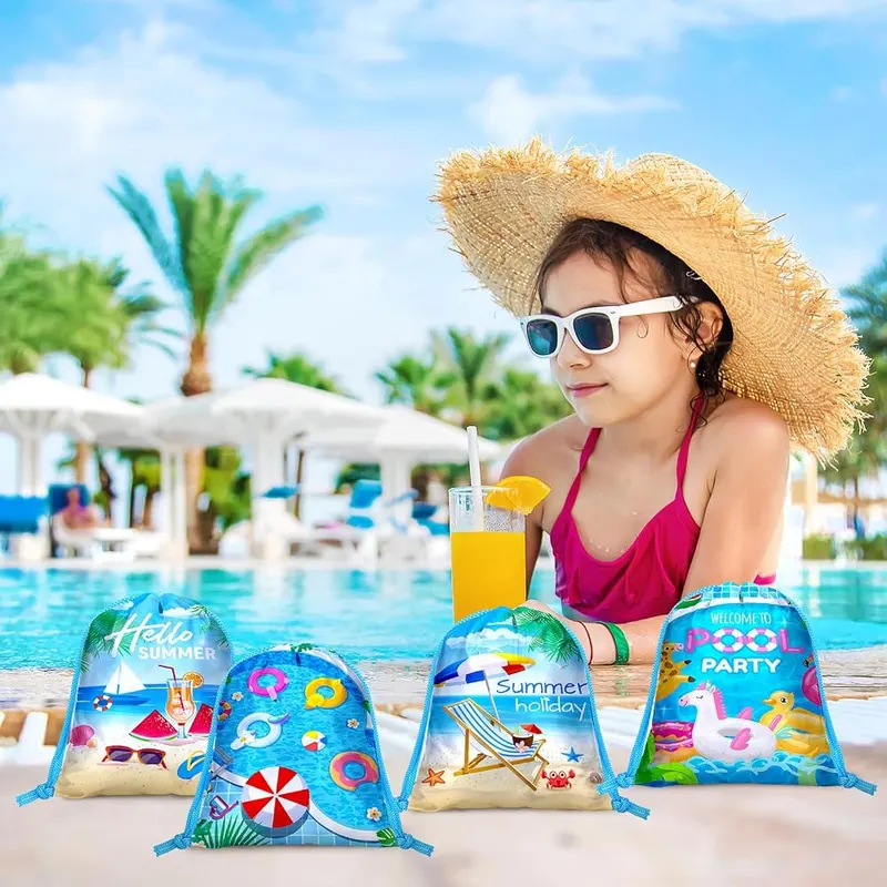 Capoda 24 Pcs Pool Party Favors Drawstring – Proper Space for Essentials