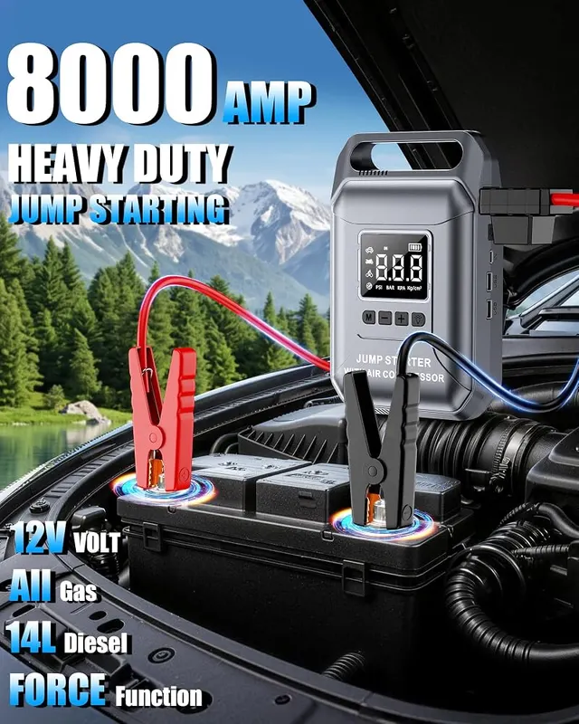 Carzip Car Battery Jump Starter – Powerful 8000a Jump Starter for All 12v Vehicles