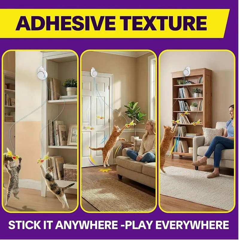 CATPICK Automatic Interactive Cat Toys – Automatic Cycles with Quiet Performance - Timed intervals
