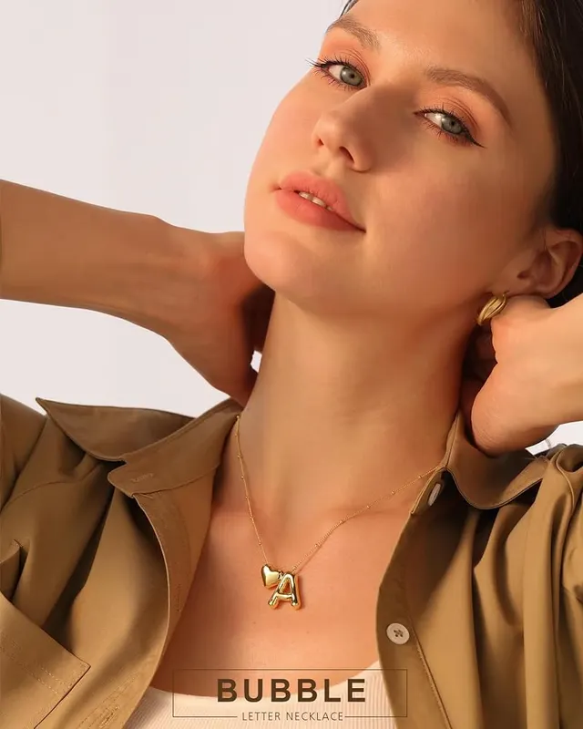 CCINPPY Heart Letter Necklace – Trendy Letter Necklace