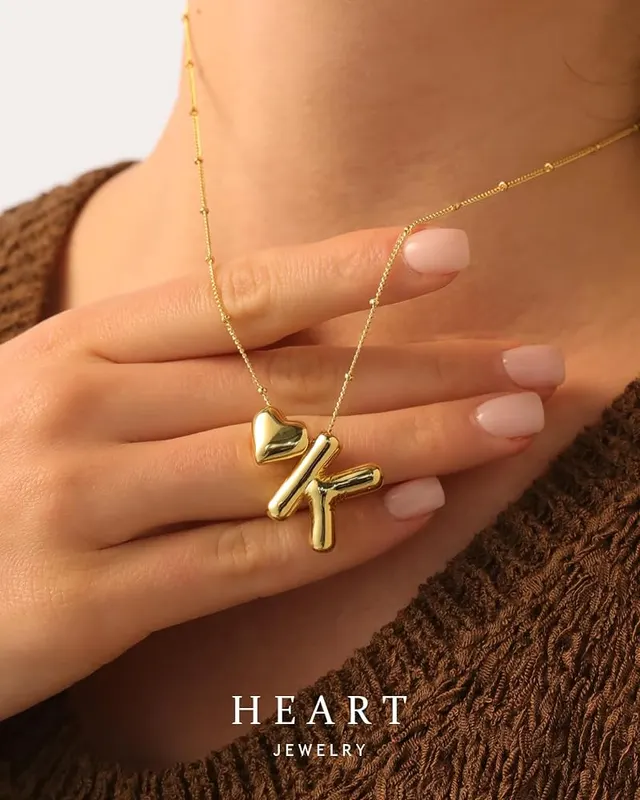 CCINPPY Heart Letter Necklace – Quality Material