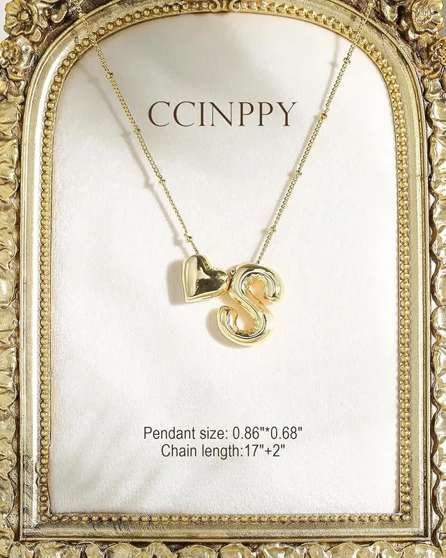 CCINPPY Heart Letter Necklace – Good Size