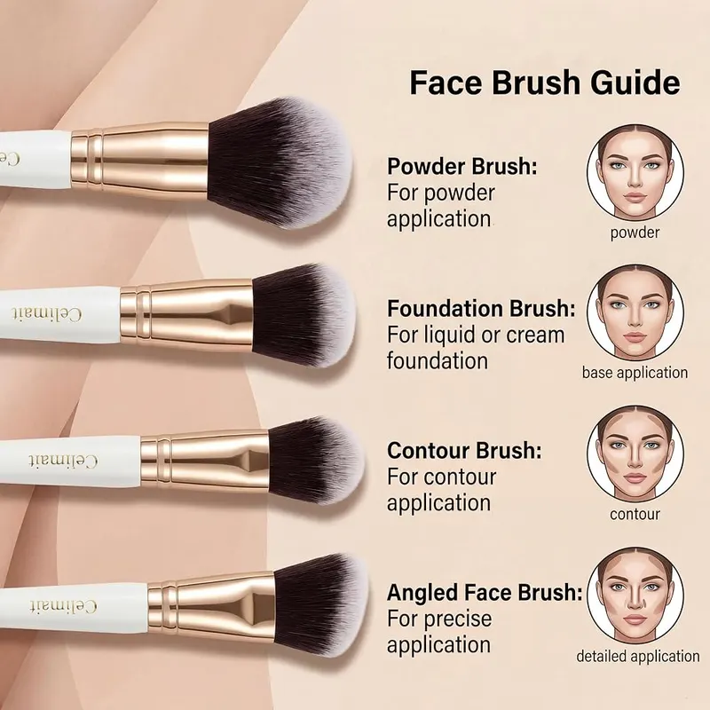 CELIMAIT Makeup Brushes Set Professional & Beginner – 12-piece makeup brush set