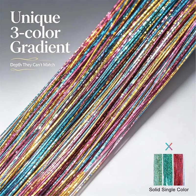 Celinabella Gradient Hair Tinsel – Jewel-Like Color Retention