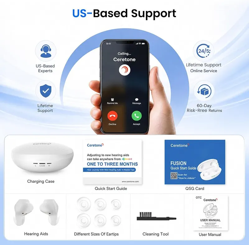 Ceretone ITE Hearing Aids Rechargeable Hearing Aids – 67% off with code MKUKMS02