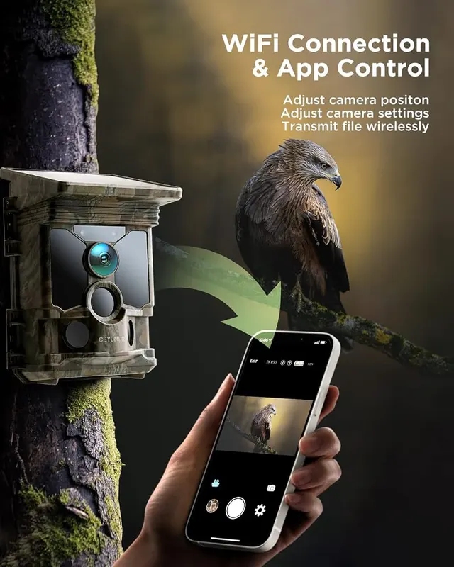 CEYOMUR 4K 68MP Solar WiFi Trail Camera – Miss Fewer Fast-Moving Moments