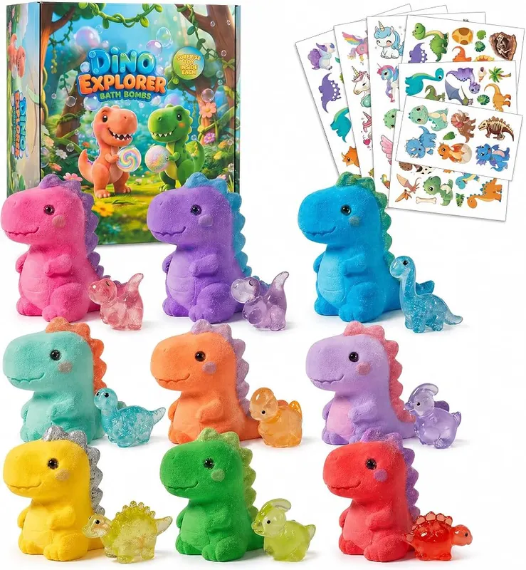 cf natural daily 9 Pack Dinosaur Bath Bombs