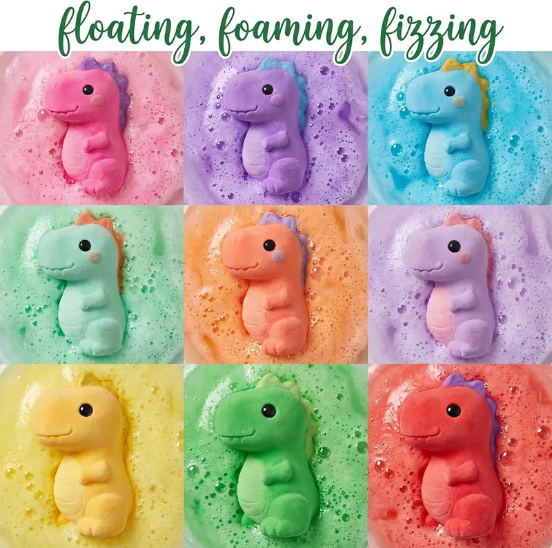 cf natural daily 9 Pack Dinosaur Bath Bombs – Dino-Mite Adventure gift box