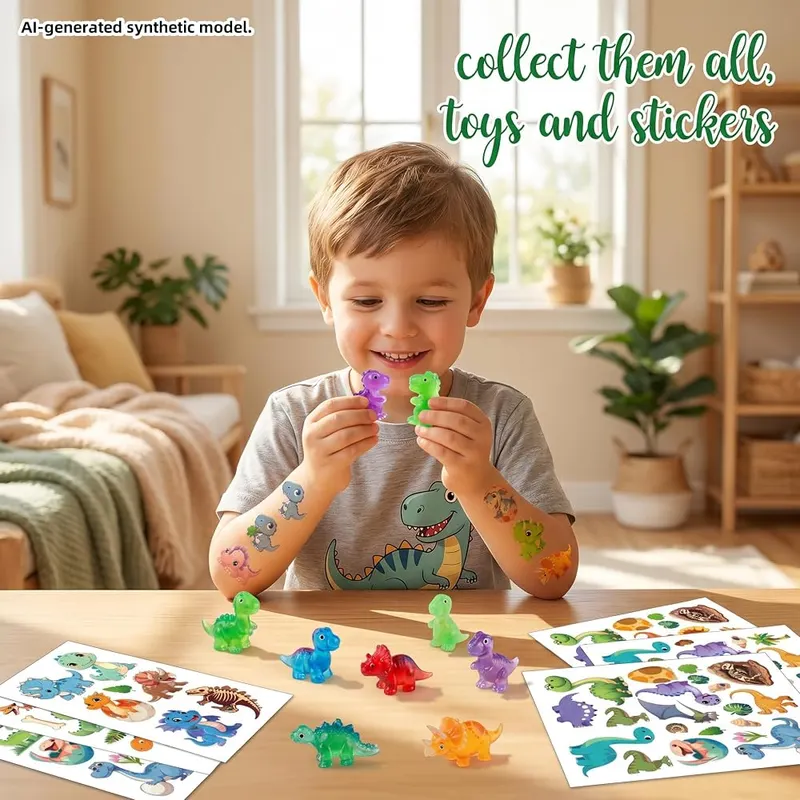 cf natural daily 9 Pack Dinosaur Bath Bombs – Individual blister tray packaging