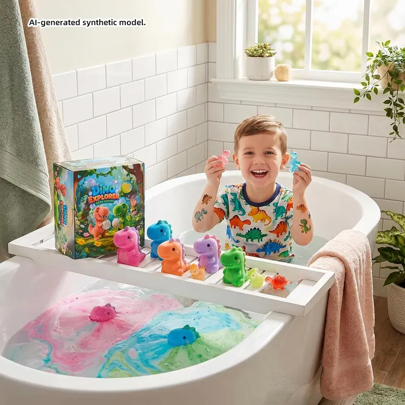 cf natural daily 9 Pack Dinosaur Bath Bombs – Clip coupon plus a code