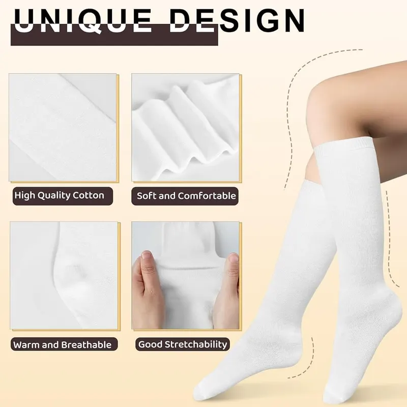 Chalier 4 Pairs Girls Knee High Socks – Carefully Designed