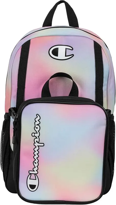 Champion Kids’ Mode Backpack and Lunch Box Candlelight Pink/Iced Aqua/Black – product photo 2 of 6
