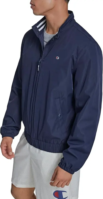 Champion Men’s Classic Lightweight Bomber Jacket – Double snap- button side pockets offer secure