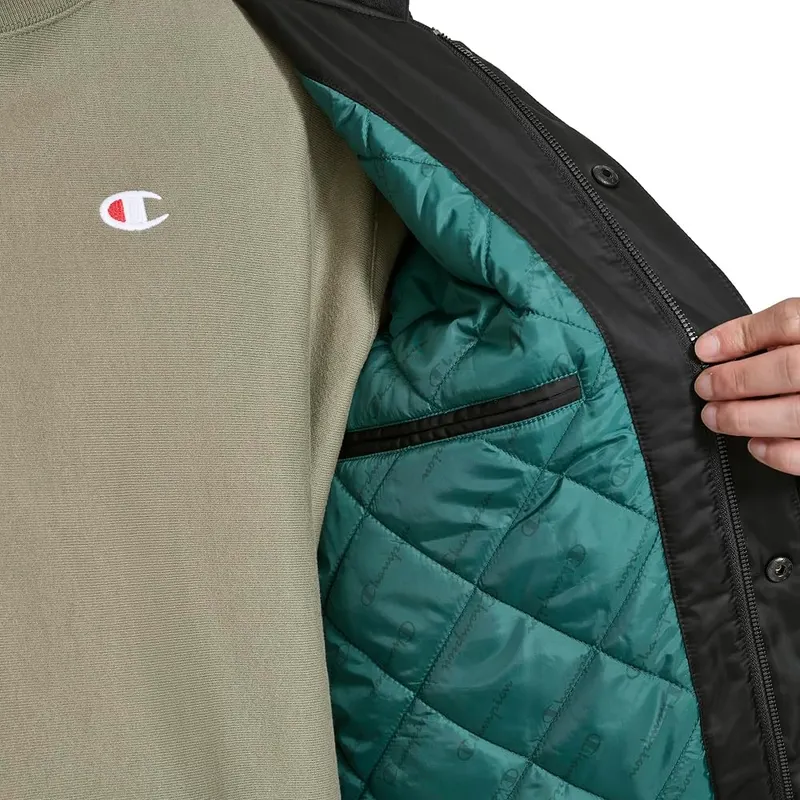 Champion Men’s Hooded Varsity Bomber Jacket – Signature Branding