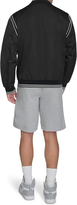 Champion Men’s Lightweight Varsity Bomber Jacket – Versatile Snap-Zipper Closure