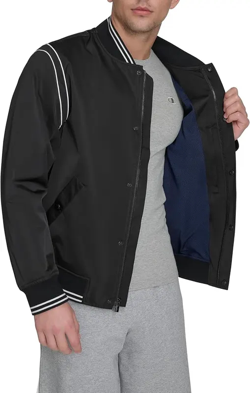 Champion Men’s Lightweight Varsity Bomber Jacket – Champion Branding
