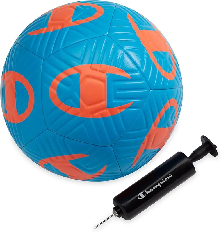 Champion Playmaker Soccer Ball 12-Panel in Fierce Tide/Very Coral