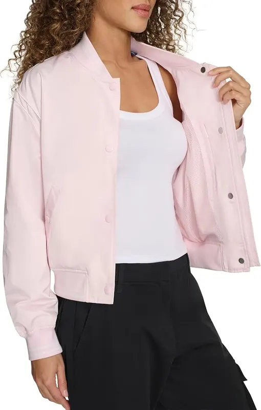 Champion Women’s Cropped Varsity Bomber Jacket – product photo 6 of 6