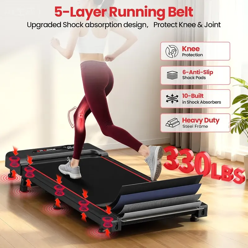 CHAOKE Walking Pad Treadmill 2.75HP Red – product photo 4 of 7
