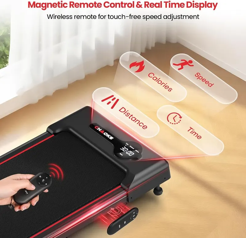 CHAOKE Walking Pad Treadmill 2.75HP Red – product photo 6 of 7