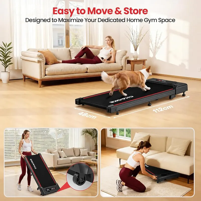 CHAOKE Walking Pad Treadmill 2.75HP Red – product photo 7 of 7