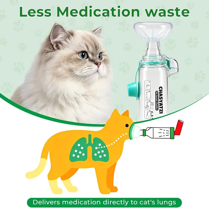 Chasyatzi Cat Inhaler Spacer – Flow breathing indicator valve