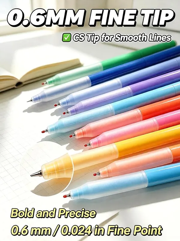 ChayWillow 10 Colors Erasable Gel Pens – One pack, ten shades
