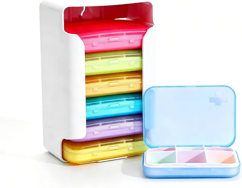 ChayWillow 7-Day Pill Organizer Set in Multicolor