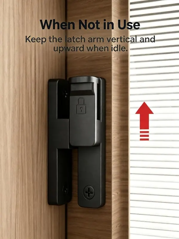 ChayWillow 90 Degree Door Latch Flip Bolt – Anti-pick security design