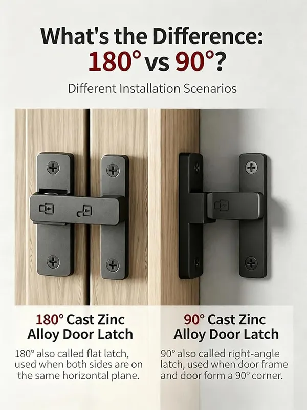 ChayWillow 90 Degree Door Latch Flip Bolt – product photo 8 of 9