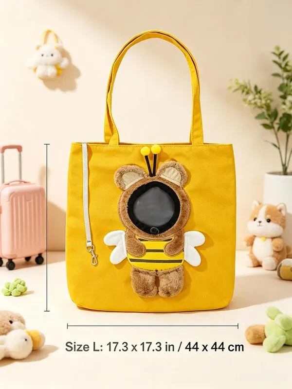 ChayWillow Bee Shape Head-Out Cat Carrier Tote – Foldable, 9 oz weight