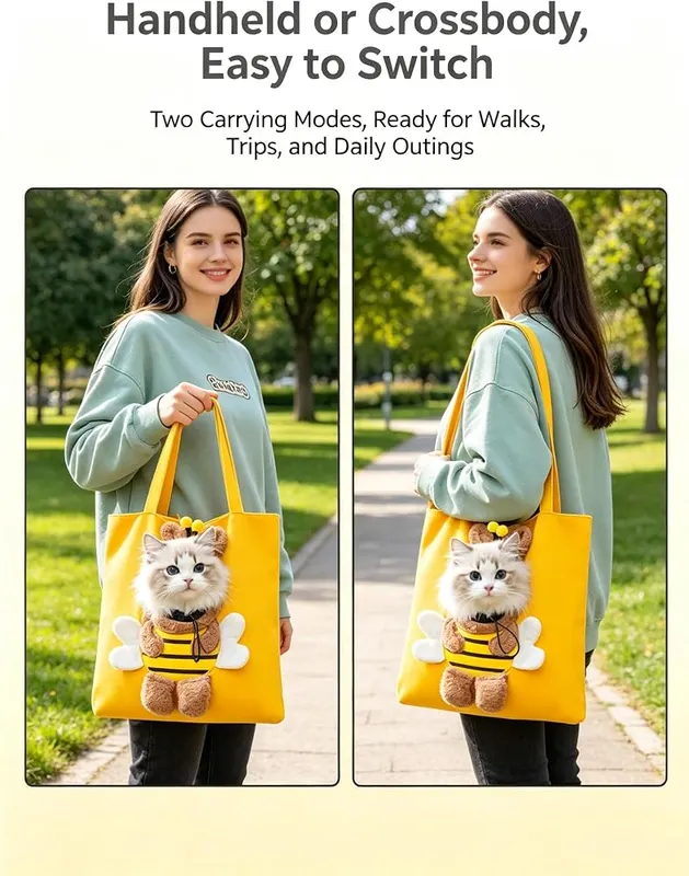 ChayWillow Bee Shape Head-Out Cat Carrier Tote – product photo 9 of 9