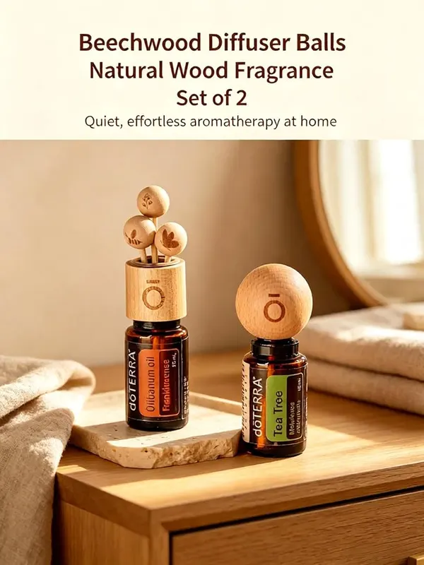 ChayWillow Beech Wood Diffuser Ball Set – Completely passive and power-free design