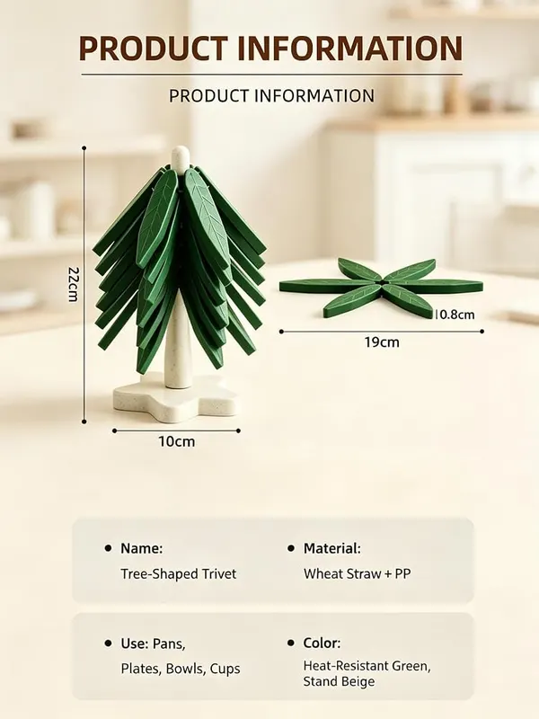 ChayWillow Heat Resistant Tree Trivet Non-Slip Kitchen – product photo 8 of 8