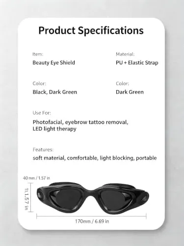 ChayWillow Laser Safety Goggles IPL Eye Protection – Ergonomic contoured fit seals tightly