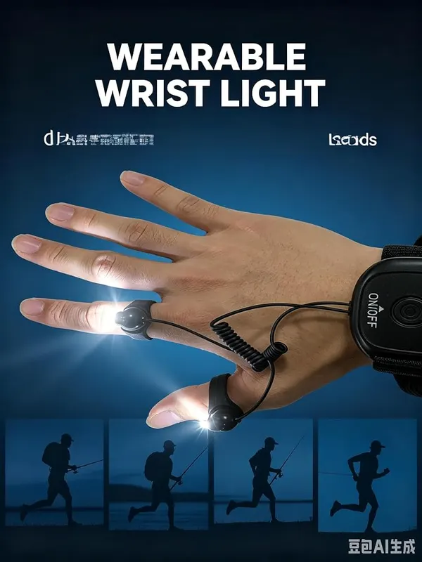 ChayWillow LED Wrist-Mounted Finger Flashlight Hands-Free – Lightweight plastic and rubber