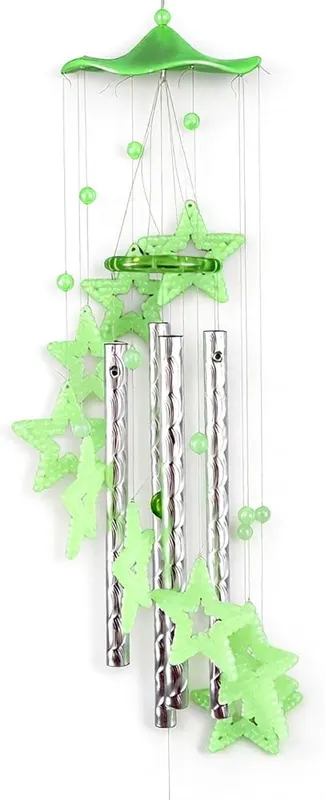ChayWillow Luminous Acrylic Star Wind Chime Hanging in Blue