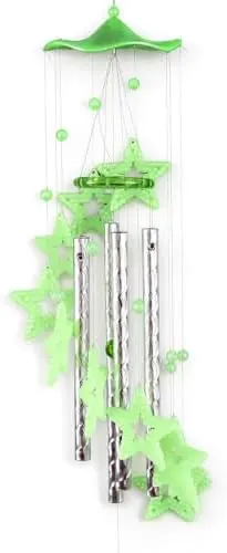 ChayWillow Luminous Acrylic Star Wind Chime Hanging – Durable lightweight acrylic and plastic build