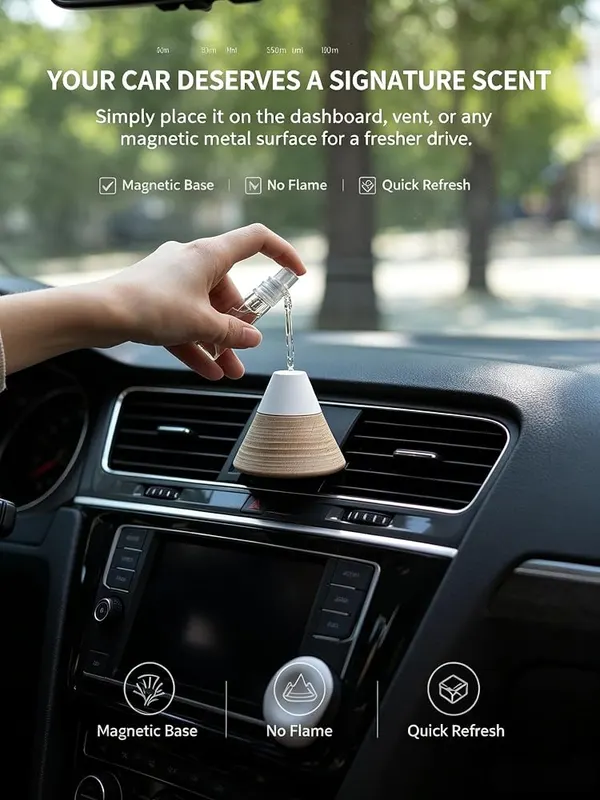 ChayWillow Mini Volcano Diatomite Essential Oil Diffuser – Porous diatomite element