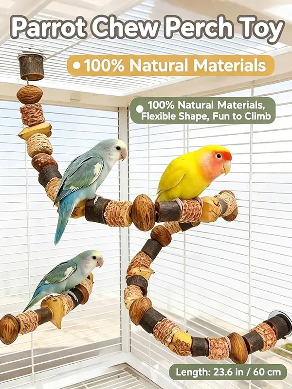 ChayWillow Natural Parrot Perch Chew Toy – product photo 8 of 8