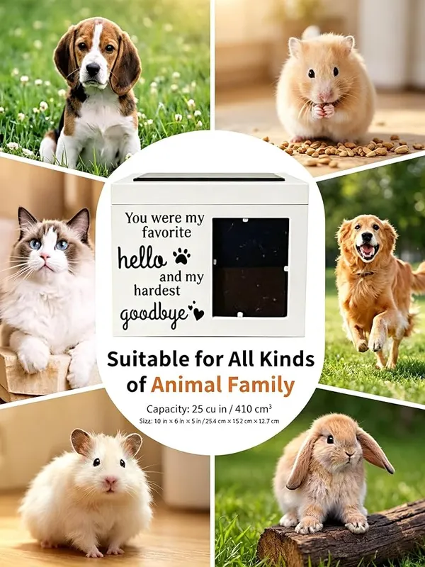 ChayWillow Pet Memorial Urn – Dedicated side photo display