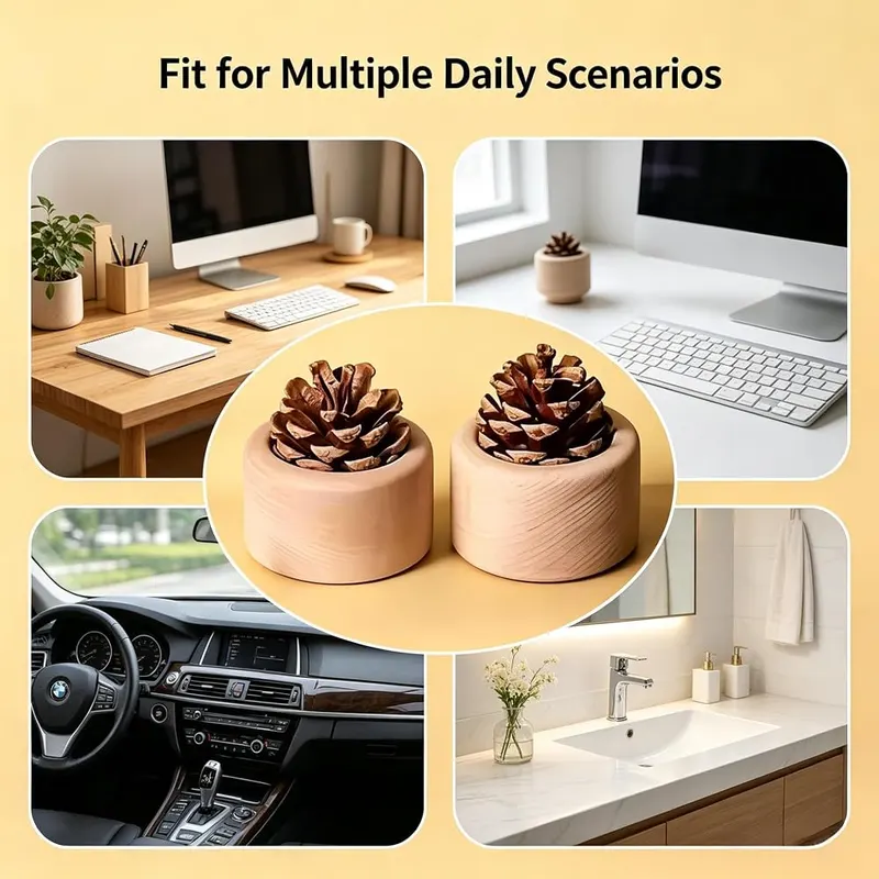 ChayWillow Pine Cone Passive Essential Oil Diffuser – Two passive diffusers per pack