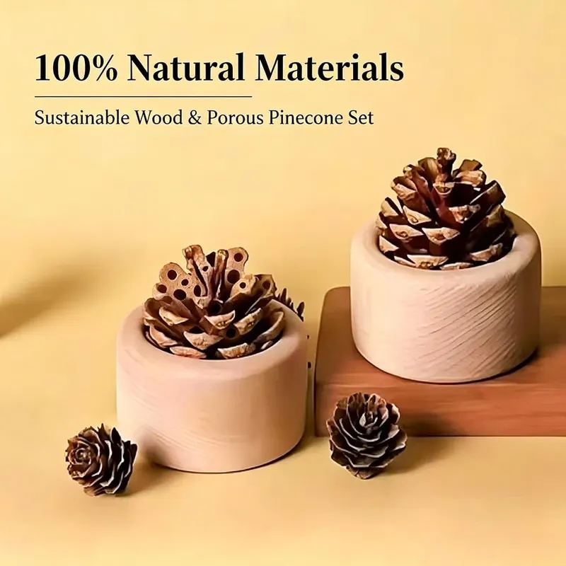 ChayWillow Pine Cone Passive Essential Oil Diffuser – 4 to 5 drops per scenting