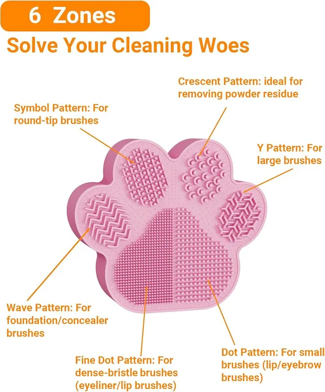 ChayWillow Pink Purple 2 Pack Cat Paw – Dual purpose cleaning and storage
