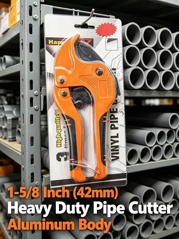 ChayWillow Ratcheting PVC Pipe Cutter 1-5/8 – Cuts pipes up to 1-5/8 inch