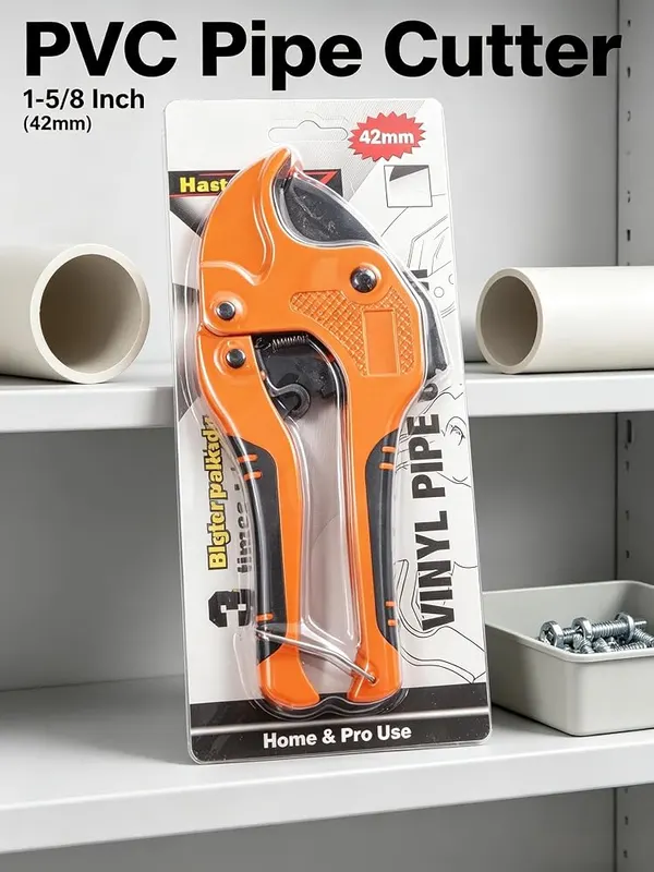ChayWillow Ratcheting PVC Pipe Cutter 1-5/8 – SK5 steel blade with Teflon coating