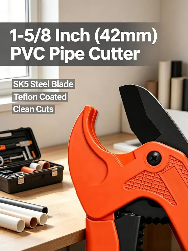 ChayWillow Ratcheting PVC Pipe Cutter 1-5/8 – Ergonomic ratcheting mechanism for leverage