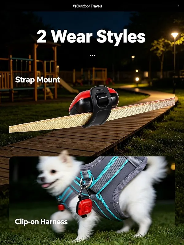 ChayWillow Rechargeable LED Dog Collar Light – Three distinct lighting modes available